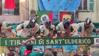 Italia  CARNEVALE DI IVREA 2023  Battaglia delle Arance [upl. by Polish709]