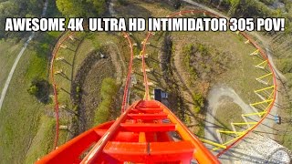 Intimidator 305 4K Roller Coaster POV Ultra HD Kings Dominion Virginia [upl. by Matland]