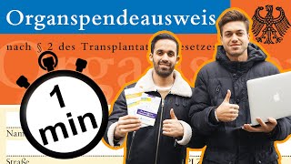 Organspendeausweis in 1 Minute [upl. by Akinet]