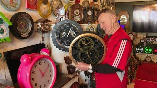 German collector turns back time as clocks go forward  AFP [upl. by Anairt]