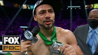 Keith Thurman and Mario Barrios postfight interviews  PPV on FOX [upl. by Eimmis]