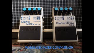 BOSS DD8 VS DD7 Modulated Mode Comparison [upl. by Notxed]