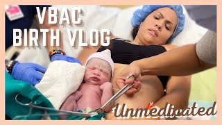 Successful VBAC Unmedicated Positive Labor and Delivery Vlog EMOTIONAL  Oh Mother [upl. by Bohlin866]