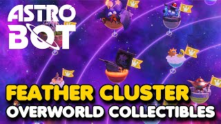 Astro Bot  Feather Cluster quotOverworld amp Mini Planetsquot Collectibles All Bots amp Puzzle Pieces [upl. by Jeu259]