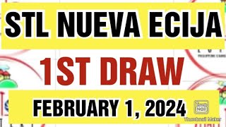 STL NUEVA ECIJA RESULT TODAY 1ST DRAW FEBRUARY 1 2024 1030AM [upl. by Iduj376]