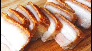 How to Make CRISPY Pork Belly Recipe 脆皮燒肉 CiCi Li Asian Home Cooking Recipes [upl. by Luthanen]