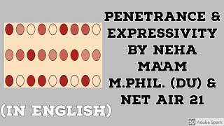 Penetrance amp Expressivity In English  Genetics  CSIRNET Life Sciences [upl. by Eidahs]