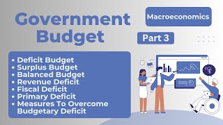 Deficit Budget Surplus Budget Balanced Budget Revenue Deficit  Fiscal Deficit  Primary Deficit [upl. by Fidellas]