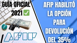 AFIP DEVOLUCIÓN 35 POR CIENTO  AGREGA SERVICIO quotDEVOLUCIÓN DE PERCEPCIONESquot [upl. by Ardnahsal447]