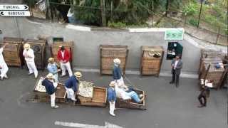 Toboggan Monte Funchal Madeira Portugal Africa [upl. by Ojiram137]