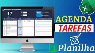 Planilha de Agenda Diária de Compromissos no Excel  Completo [upl. by Alexei895]