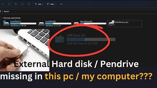 Pendrive  Harddisk not showing in this pc or my computer solutions harddisk pendrive notshowing [upl. by Faria401]