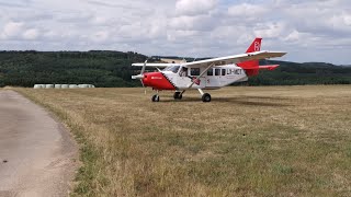 GippsAero GA8TC 320 Airvan LXMDT TakeOff and quotDrive Byquot at Airdays Luxembourg 2023 [upl. by Brout]