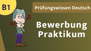 Bewerbungsschreiben B1 ⭐️⭐️⭐️ für ein Praktikum [upl. by Aniat]