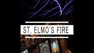 St Elmos Fire in the cockpit of an A320Neo a320 cockpitview badweather 4k pilotlife pilot [upl. by Martinsen]