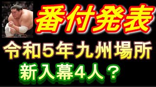 【番付発表】大相撲九州場所 朝乃山は？新入幕は？ [upl. by Aneetsirhc]