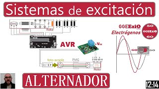 Sistemas de Excitación Alternador Grupo Electrógeno Planta Eléctrica Planta de Luz Generador Diésel [upl. by Ottillia]