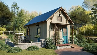 13x23 4x7m Charming Tiny House with Loft 2 Bedrooms [upl. by Alexio]