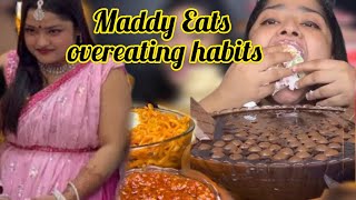 MADDY EATS OVEREATING HABITS  MUKBANG INFLUENCERS SHOWING JUNK FOODS [upl. by Helaina]