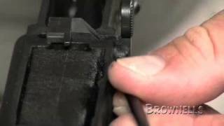 Brownells  AR15 Installing the Bolt Catch [upl. by Hamford]