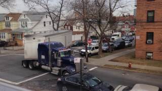 truck making tight turn on residental street [upl. by Thadeus839]