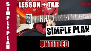 Belajar Gitar Simple Plan Untitled Solo  Guitar Lesson  TAB [upl. by Laddie962]