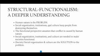 Introducing Structural Functionalism [upl. by Ardnoel]