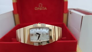 Женские часы Omega в розовом золоте модель Constellation Quadrella [upl. by Wilkey]