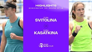 Elina Svitolina vs Daria Kasatkina  2023 Washington DC Round of 16  WTA Match Highlights [upl. by Yelyak]