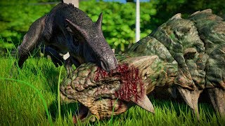 Allosaurus Vs Ankylosaurus Vs Chungkingosaurus Vs Baryonyx  Jurassic World Evolution [upl. by Asseret]