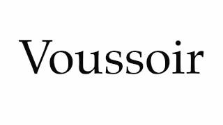 How to Pronounce Voussoir [upl. by Novj]