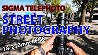 London Street Photography POV with the Sigma EFS Telephoto 18250mm Lens on Canon EOS M50 Mark ii [upl. by Ynotna]