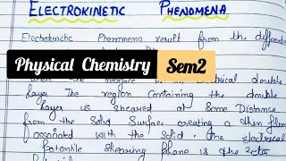 Physical chemistryElectrokinetic phenomenaMsc chemistry sem2Electrokinetic phenomena types hindi [upl. by Ecnerret]