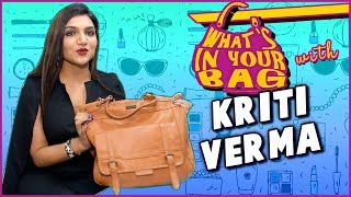 Kriti Verma Handbag Secret Revealed  What’s In Your Bag  TellyMasala [upl. by Poyssick]