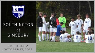 20231017 Southington vs Simsbury Junior Varsity Soccer [upl. by Marte]