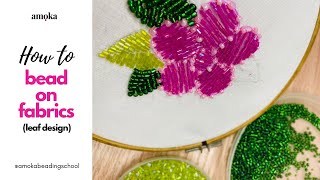 HOW TO BEAD ON FABRICS fabric beading  super easy [upl. by Bluefarb984]