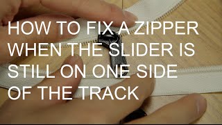 How to Fix a Zipper On One Side of the Track Chain [upl. by Arlyn]