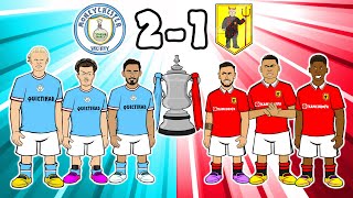 🏆MAN CITY WIN THE FA CUP🏆 21 vs Man Utd Final Goals Highlights Gundogan [upl. by Rora]