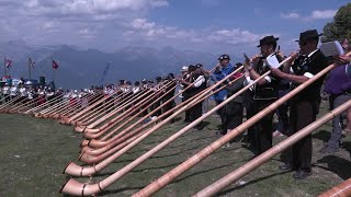 Alphorn fest brings sound of music to Swiss mountains  AFP [upl. by Hinda868]