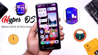 New Hyper OS for Redmi Note 10 ProMax Review Fix AOD and all Features Performance [upl. by Oibesue]