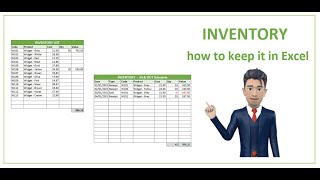 How to keep Inventory using an Excel Spreadsheet  create your own Template [upl. by Ryter]