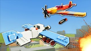 LEGO PLANE BOMBER AA BATTLE  Brick Rigs Gameplay  Lego City Battle [upl. by Retse]