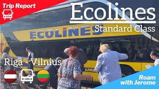 Trip Report  Ecolines  Standard Class  Riga to Vilnius [upl. by Irrehc]