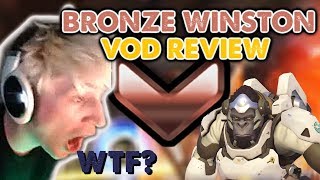 xQc Reviews Bronze Winston Gameplay  w Chat  xQc Vod Review 1 [upl. by Langelo819]