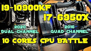 Intel Corei9 10900KF vs Corei7 6950X  Benchmarks in Games  RTX 3090 [upl. by Refinaj]