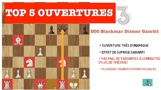 Top 5 des meilleures ouvertures déchecs pour débutant [upl. by Oemor660]