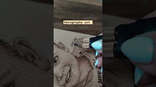 pyrography art pyrography art artist reels drawing ترند pyrographyart woodart fyp fy [upl. by Alegnaoj]