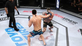 UFC 266  Alexander Volkanovski vs Brian Ortega  UFC Featherweight Title Match Highlights UFC 4 [upl. by Laszlo525]