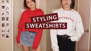 How to Style Sweatshirts amp My Collection [upl. by Dayna]