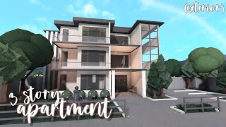 3 story apartment exterior ♡  bloxburg speedbuild  luminto [upl. by Zeena]